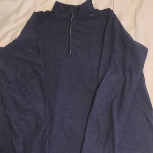 Lululemon Men's Blue/Grey Quarter Zip Sz.XL